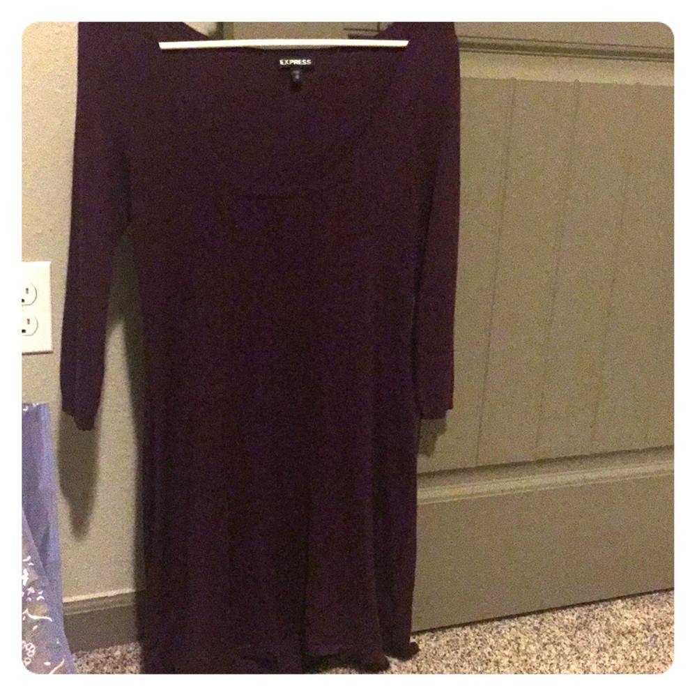LIKE NEW maroon-colored Express sweater dress. - Picture 1 of 1